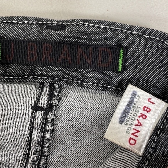 J Brand Jeans Jeggings Leggings Black Sheen Skinny Leg Size 25 - Picture 7 of 10